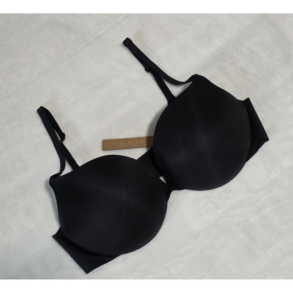 SKIMS Ultimate Push Up Plunge Bra in Onyx Womens Size 38C NWT $64
